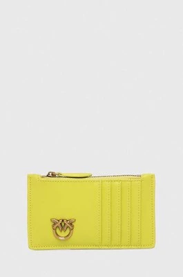 Pinko portfel skórzany kolor żółty 100251.A0GK
