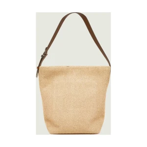 Pinko Shopperka BUCKET BIG TRITTICO | z dodatkiem skóry