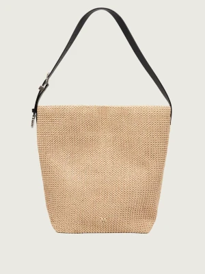 Pinko Shopperka BUCKET BIG TRITTICO | z dodatkiem skóry