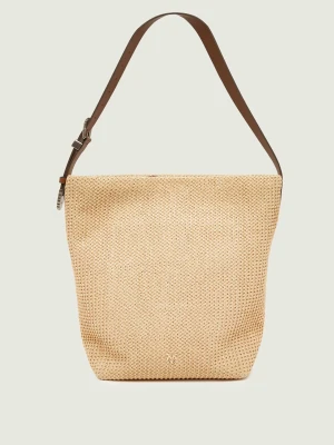 Pinko Shopperka BUCKET BIG TRITTICO | z dodatkiem skóry
