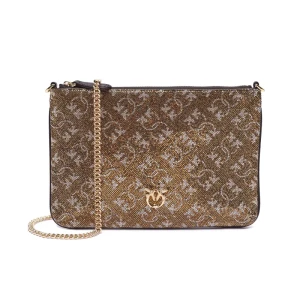 Pinko Skórzana kopertówka FLAT CLASSIC