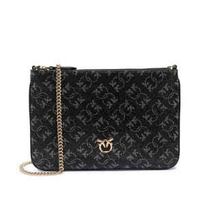 Pinko Skórzana kopertówka FLAT CLASSIC