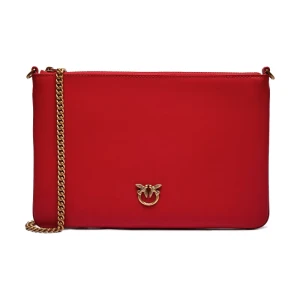 Pinko Skórzana kopertówka FLAT CLASSIC SETA
