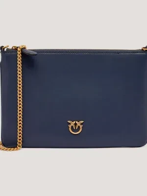 Pinko Skórzana kopertówka FLAT CLASSIC VITELLO SETA