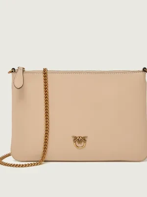 Pinko Skórzana kopertówka Flat Classic Vitello Seta