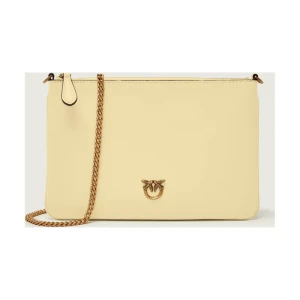 Pinko Skórzana kopertówka Flat Classic Vitello Seta