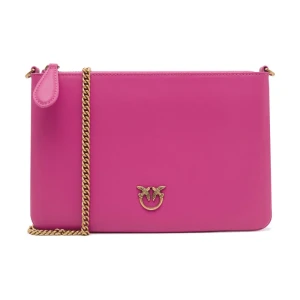 Pinko Skórzana kopertówka FLAT CLASSIC VITELLO SETA