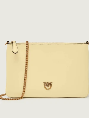 Pinko Skórzana kopertówka Flat Classic Vitello Seta