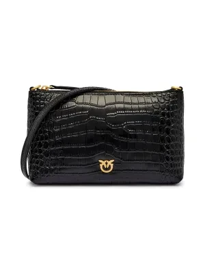 Pinko Skórzana kopertówka FLAT HORIZONTAL MINI