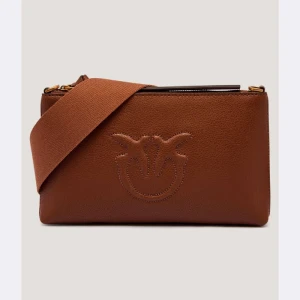 Pinko Skórzana kopertówka FLAT HORIZONTAL MINI