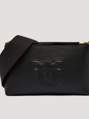 Pinko Skórzana kopertówka FLAT HORIZONTAL MINI