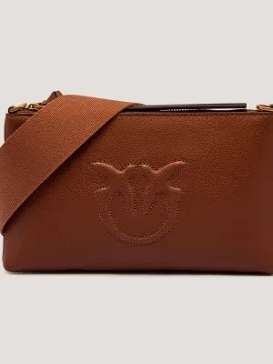 Pinko Skórzana kopertówka FLAT HORIZONTAL MINI