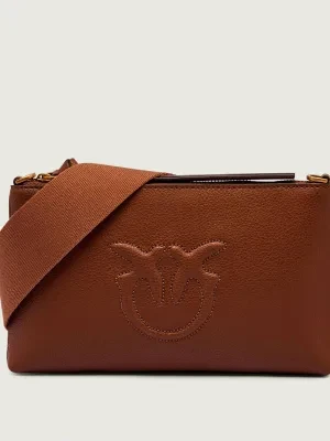 Pinko Skórzana kopertówka FLAT HORIZONTAL MINI