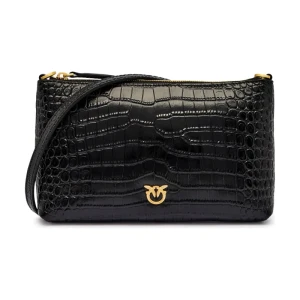 Pinko Skórzana kopertówka FLAT HORIZONTAL MINI