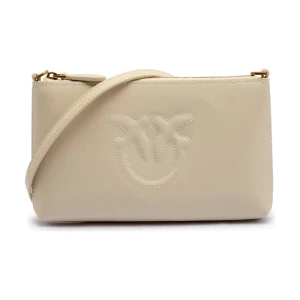 Pinko Skórzana kopertówka FLAT HORIZONTAL MINI