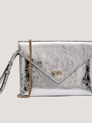 Pinko Skórzana kopertówka FLAT PURSE
