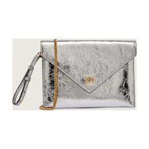 Pinko Skórzana kopertówka FLAT PURSE