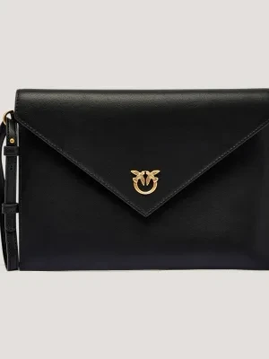 Pinko Skórzana kopertówka FLAT PURSE HANDLE