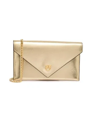 Pinko Skórzana kopertówka FLAT PURSE MINI