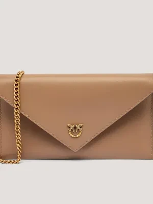 Pinko Skórzana kopertówka FLAT PURSE MINI