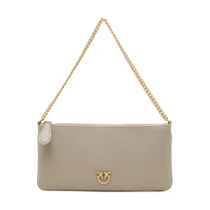 Pinko Skórzana kopertówka FLAT VITELLO SETA