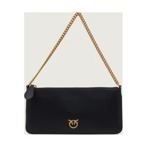 Pinko Skórzana kopertówka FLAT VITELLO SETA