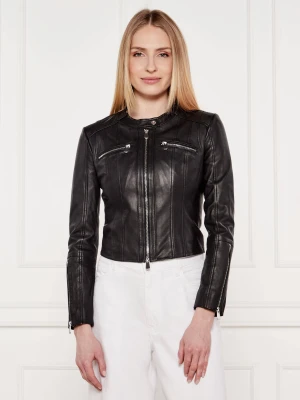 Pinko Skórzana kurtka BORDERLINE | Slim Fit
