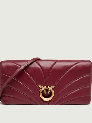 Pinko Skórzana listonoszka / kopertówka Click Horizontal Classic bordowy