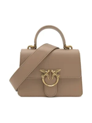 Pinko Skórzana listonoszka Love One Top Handle Mini Light