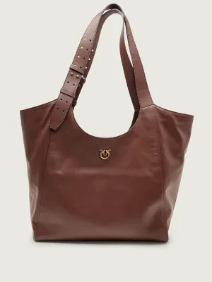 Pinko Skórzana shopperka CLASSIC