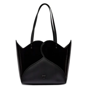 Pinko Skórzana shopperka HEART