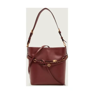 Pinko Skórzana torebka na ramię BUCKET BELT CLASSIC