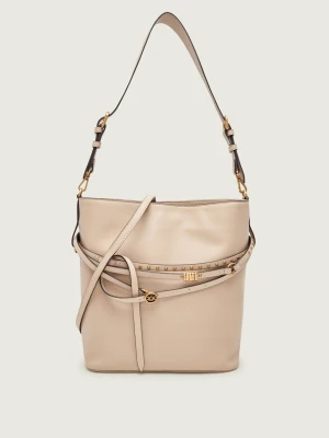 Pinko Skórzana torebka na ramię BUCKET BELT CLASSIC