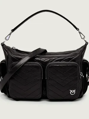 Pinko Skórzana torebka na ramię CARGO