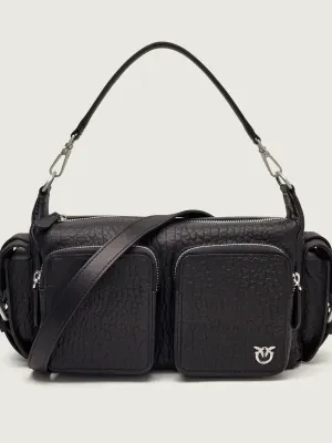 Pinko Skórzana torebka na ramię CARGO