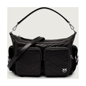 Pinko Skórzana torebka na ramię CARGO