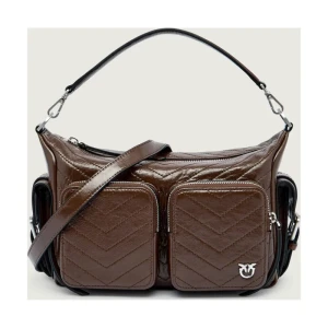 Pinko Skórzana torebka na ramię CARGO