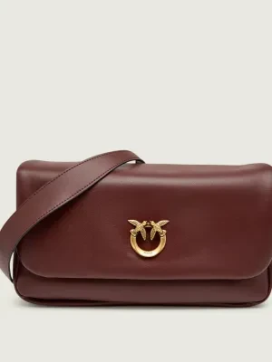 Pinko Skórzana torebka na ramię CLICK SOFT