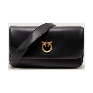 Pinko Skórzana torebka na ramię CLICK SOFT