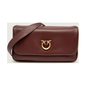 Pinko Skórzana torebka na ramię CLICK SOFT