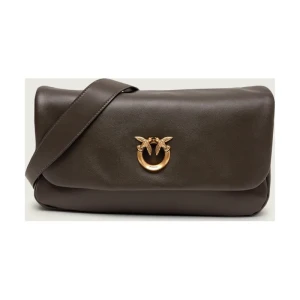 Pinko Skórzana torebka na ramię CLICK SOFT