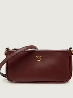 Pinko Skórzana torebka na ramię HALF MOON