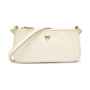 Pinko Skórzana torebka na ramię HALF MOON