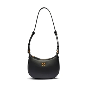 Pinko Skórzana torebka na ramię HALF MOON BABY