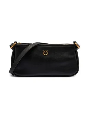 Pinko Skórzana torebka na ramię HALF MOON BAGUETTE