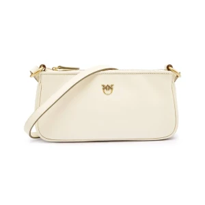 Pinko Skórzana torebka na ramię HALF MOON BAGUETTE