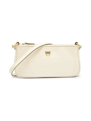 Pinko Skórzana torebka na ramię HALF MOON BAGUETTE