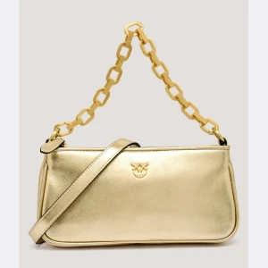 Pinko Skórzana torebka na ramię HALF MOON BAGUETTE MINI