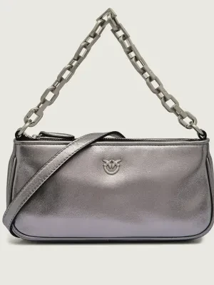 Pinko Skórzana torebka na ramię HALF MOON BAGUETTE MINI