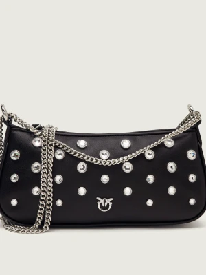 Pinko Skórzana torebka na ramię HALF MOON MINI